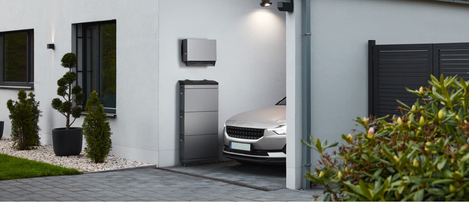 Haus mit Solar, Speicher und Elektroauto an Wallbox
